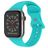 Mobigear Sport Dual Siliconen Apple Watch Bandje Druksluiting - 49/46/45/44 mm - Turquoise