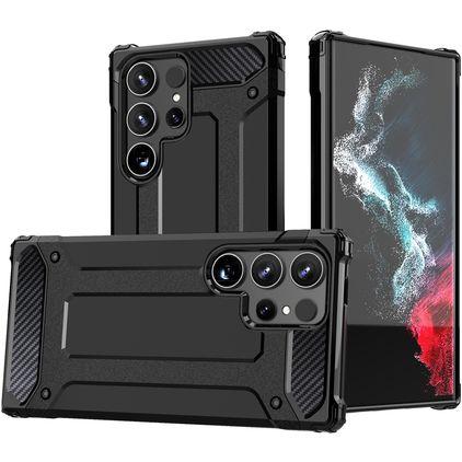 Mobigear Outdoor Samsung Galaxy S24 Ultra Hoesje Hardcase Backcover Shockproof - Zwart
