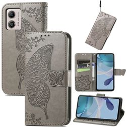 Mobigear Butterfly Motorola Moto E13 Hoesje Bookcase Portemonnee - Grijs