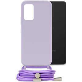 Mobilize Lanyard Gelly Samsung Galaxy A53 Flexibel TPU Hoesje met koord - Pastel Purple