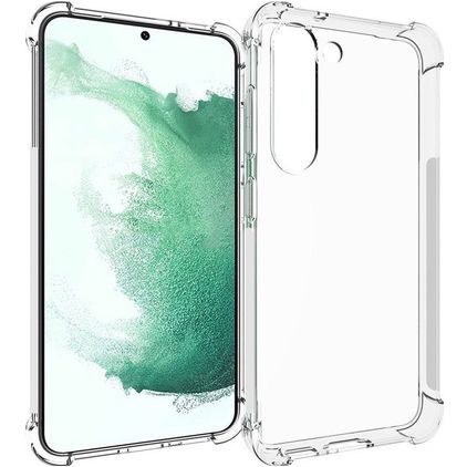 Mobigear Cushion Doorzichtig Samsung Galaxy S23 Plus Hoesje Flexibel TPU Backcover Shockproof - Transparant