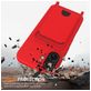 Mobigear Lanyard Card iPhone 16 Plus Siliconen Hoesje met koord en Pasjeshouder - Rood