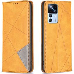 Mobigear Rhombus Slim Xiaomi 12T Pro Hoesje Bookcase - Cognac