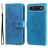 Mobigear Flowers iPhone Air Hoesje Bookcase Portemonnee - Blauw