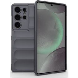 Mobigear Bumpy Samsung Galaxy S25 Ultra Hoesje Flexibel TPU Backcover - Grijs