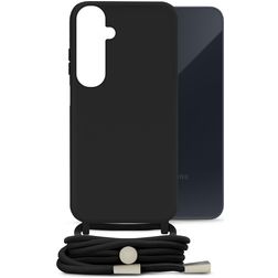 Mobilize Lanyard Gelly Samsung Galaxy A35 Flexibel TPU Hoesje met koord - Zwart