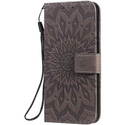 Mobigear Sunflower Motorola Moto G8 Plus Hoesje Bookcase Portemonnee - Grijs