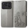 Mobigear Clover Xiaomi Mi 11 Ultra Hoesje Bookcase Portemonnee - Grijs