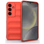 Mobigear Bumpy Samsung Galaxy S25 Hoesje Flexibel TPU Backcover - Rood