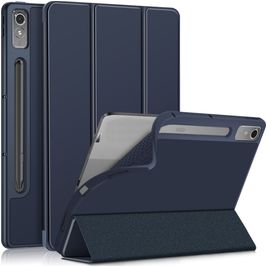 Mobigear Tri-Fold Gel Lenovo Tab P12 Hoes TPU,Kunstleer Bookcase - Donkerblauw
