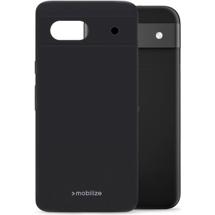 Mobilize Rubber Gelly Google Pixel 8a Hoesje Flexibel TPU Backcover - Matt Black
