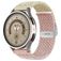 Mobigear Braided Dual Nylon Smartwatch Bandje Klemsluiting - Universeel 20 mm aansluiting - Roze / Sterrenlicht