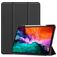 Mobigear Tri-Fold Gel iPad Pro 12.9 Inch (2021) Hoes TPU,Kunstleer Bookcase + Stylus Houder - Zwart