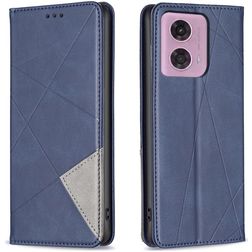 Mobigear Rhombus Slim Motorola Moto G04 Hoesje Bookcase - Blauw