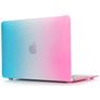 Mobigear Rainbow Matte MacBook 12 Inch (2015-2017) Hoes Hardshell Laptopcover MacBook Case - Blauw / Roze - Model A1534