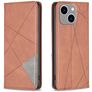 Mobigear Rhombus Slim iPhone 15 Plus Hoesje Bookcase - Bruin