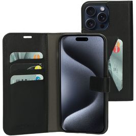 Mobiparts Classic Wallet iPhone 15 Pro Max Hoesje Bookcase Portemonnee - Zwart
