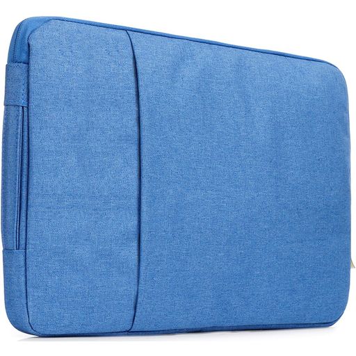 Mobigear Denim Zipper Laptop Sleeve 13 - 14 inch Laptop hoes - Blauw
