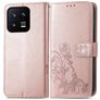 Mobigear Clover Xiaomi 13 Hoesje Bookcase Portemonnee - Roségoud