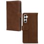 Mobilize Wallet Samsung Galaxy A34 Hoesje Echt Leer Bookcase Portemonnee - Bruin