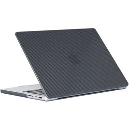 Mobigear Carbon MacBook Pro 16 Inch (2021-2026) Hoes Hardshell Laptopcover MacBook Case - Zwart - Model A2485 / A2780 / A2991 / A3186 / A3428 / A3429