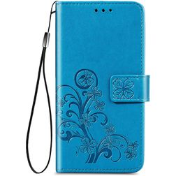 Mobigear Clover Samsung Galaxy A52s 5G Hoesje Bookcase Portemonnee - Blauw