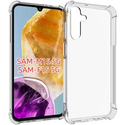 Mobigear Cushion Doorzichtig Samsung Galaxy M15 Hoesje Flexibel TPU Backcover - Transparant