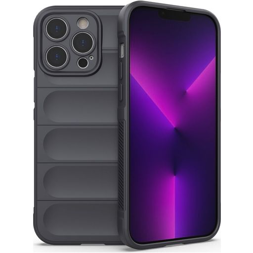 Mobigear Bumpy iPhone 14 Pro Max Hoesje Flexibel TPU Backcover - Charcoal