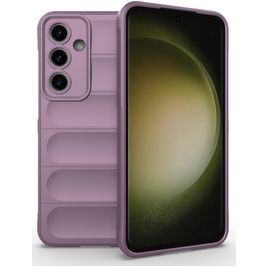 Mobigear Bumpy Samsung Galaxy S24 FE Hoesje Flexibel TPU Backcover - Paars