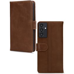 Mobilize Wallet Samsung Galaxy A55 Hoesje Echt Leer Bookcase Portemonnee - Bruin