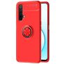 Mobigear Armor Ring Realme X50 Hoesje Flexibel TPU Backcover Shockproof met Ringhouder - Rood