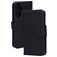 Mobiparts Samsung Galaxy A56 Hoesje Echt Leer Bookcase Portemonnee - Zwart