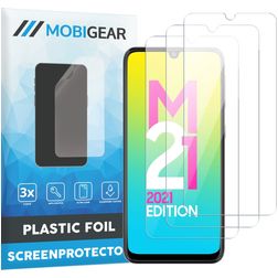 Mobigear Samsung Galaxy M21 Screenprotector Folie - Case Friendly (3-Pack)