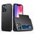 Mobigear Card iPhone 13 Mini Hoesje Hardcase Backcover Shockproof met Pasjeshouder - Zwart