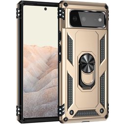 Mobigear Armor Ring Google Pixel 6 Hoesje Hardcase Backcover Shockproof met Ringhouder - Goud
