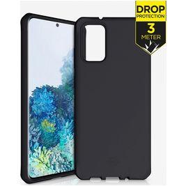 ITSkins SpectrumSolid Samsung Galaxy S20 Plus Hoesje Flexibel TPU Backcover Shockproof - Plain Black