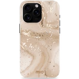 MIO iPhone 16 Pro Max MagSafe Hoesje Hardcase Backcover - Gold Marble