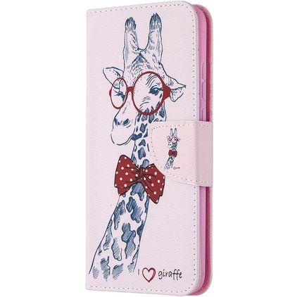Mobigear Design HONOR 9X Lite Hoesje Bookcase Portemonnee - Giraffe