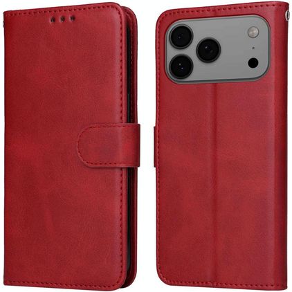 Mobigear Wallet iPhone 18 Pro Max Hoesje Bookcase Portemonnee - Rood