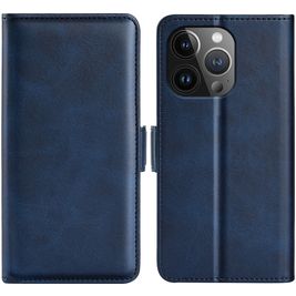 Mobigear Slim Magnet iPhone 15 Pro Max Hoesje Bookcase Portemonnee - Donkerblauw