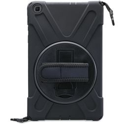 Xccess Survivor All-round Samsung Galaxy Tab S6 Lite Hoes Hard kunststof / Siliconen Backcover + Schouderband + Standaard - Zwart