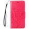 Mobigear Flowers iPhone 8 Hoesje Bookcase Portemonnee - Magenta