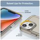 Mobigear Crystal iPhone 15 Hoesje Flexibel TPU Backcover - Grijs