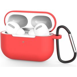 Mobigear Classic Apple AirPods Pro 1 Hoesje Flexibel Siliconen - Rood