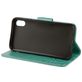Mobigear Flowers iPhone XR Hoesje Bookcase Portemonnee - Turquoise