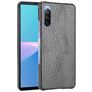Mobigear Croco Sony Xperia 10 III Hoesje Hardcase Backcover - Zwart