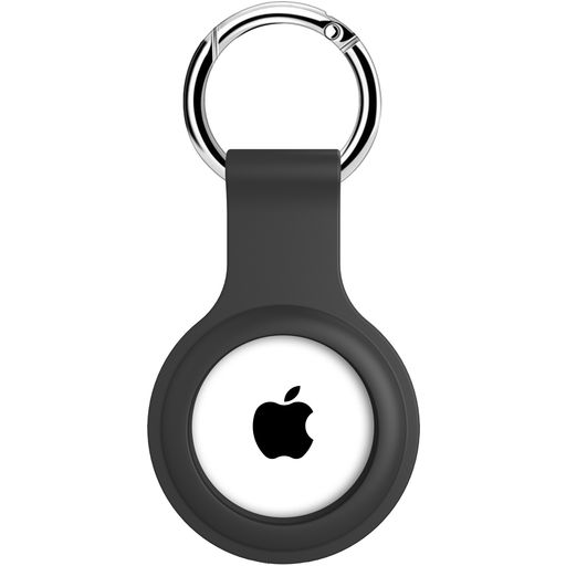 Xccess Keychain Apple AirTag Hoesje Flexibel Siliconen Sleutelhanger - Zwart