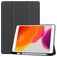 Mobigear Tri-Fold Gel iPad 9 (2021) Hoes TPU,Kunstleer Bookcase + Stylus Houder - Zwart