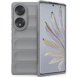 Mobigear Bumpy HONOR 70 Hoesje Flexibel TPU Backcover - Grijs