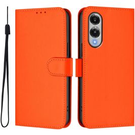 Mobigear Urban Wallet Samsung Galaxy S25 Edge Hoesje Bookcase Portemonnee - Oranje